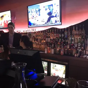 Behind the bar