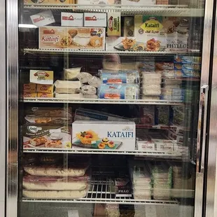 Whatever it is (desserts maybe?), it's frozen.