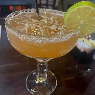 Peach Margarita On The Rocks
