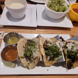 Steak and chorizo tacos