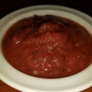 a bowl of tomato sauce