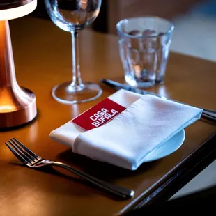 a place setting for a meal