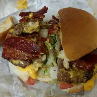 Double bacon burger was delicious!