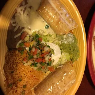Chicken fajita chimichanga