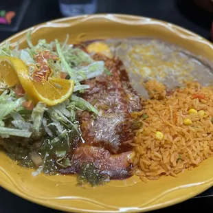 2 item combo with a crispy rellano &amp; cheese enchilada