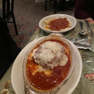 Eggplant parmigiana.