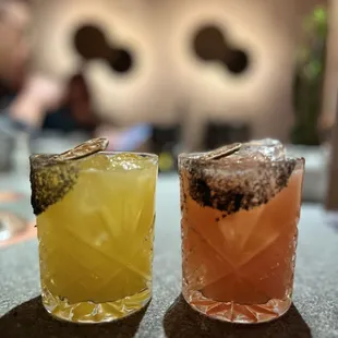 Maracuyá and Blood Orange Mezcal Margarita.