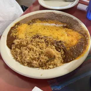 Cheese enchilada dinner