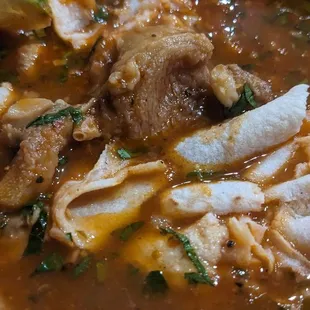 menudo with soft corn tortillas