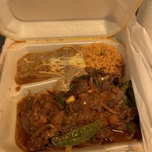 Take out - Bistec a La Mexicana