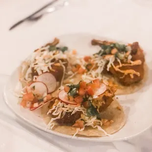Shrimp Tacos! My son thoroughly enjoyed them.
