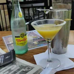Maracuya Martini and Topo Chico