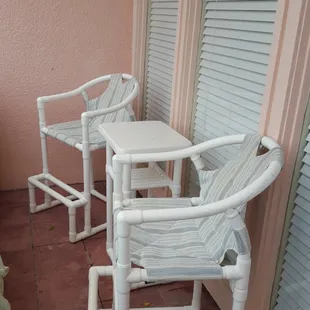Condo patio furniture.