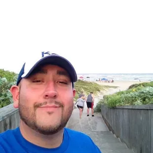Right behind the condo, the beach entrance