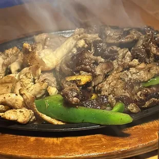 chicken &amp; steak fajitas