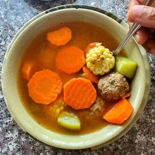 Albondigas meatball soup ($11.99)
