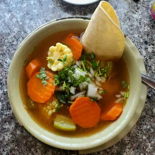 Albondigas meatball soup ($11.99)