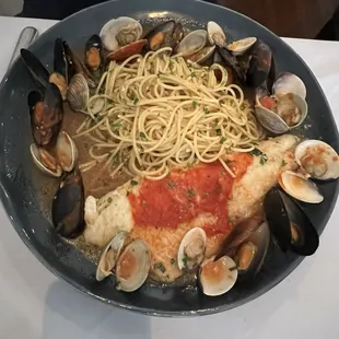 Seafood pasta, another happy customer!