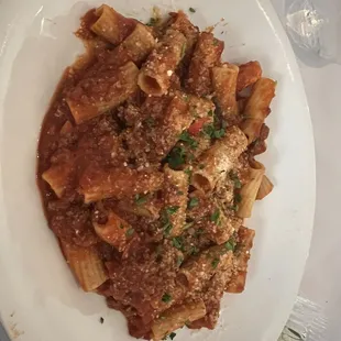 Rigatoni alla Bolognese absolutely delicious, maybe the best I&apos;ve ever had!