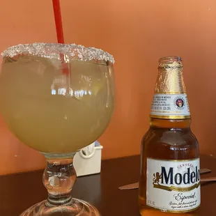 Margarita and Modelo Especial. Cheers.
