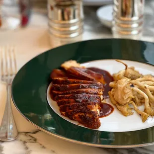 a plate of food on a table