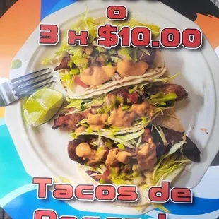 Tacos de pescado