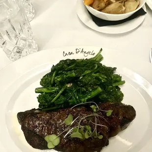 Ribeye with Broccoli Rabe