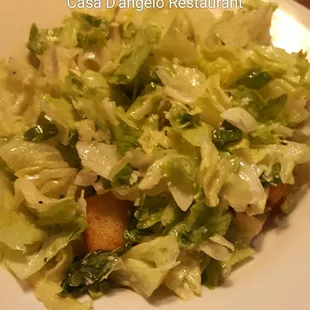 mini salad and then rgesualdo@neo.rr.com have a small and large. the mini is suffice when you also have great and dinner