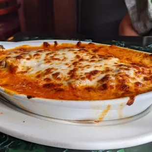 Baked Trio Pasta with lasagna, manicotti, and cannelloni