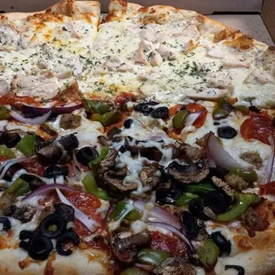 1/2 Chicken Alfredo 1/2 Anything You Want!!