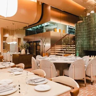 the dining area of the restaurant