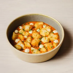 a bowl of food on a table