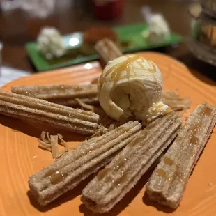 Churros w ice cream