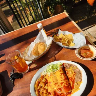 Wednesday LG Lunch Special.  Carne adovada enchiladas.  Yum!