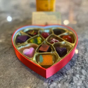 11 piece Valentines box (2/14/23). Hand selected my mom's favorite bon bons.
