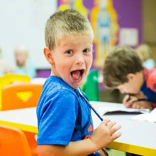 Children learning in the classroom.