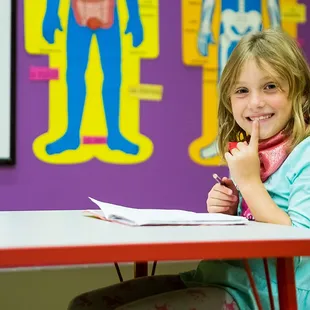 Children learning in the classroom.
