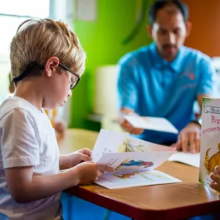 Child learning.
