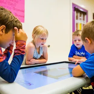 Children learning in the classroom.
