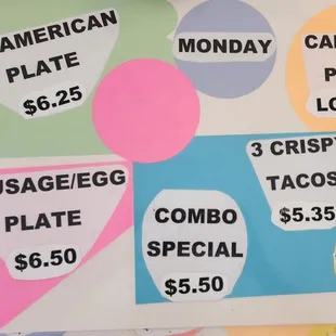 a menu for a mexican restaurant