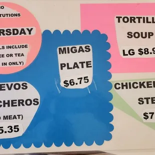 a menu for a mexican restaurant