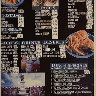 Updated menu 2023