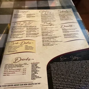Other side of menu