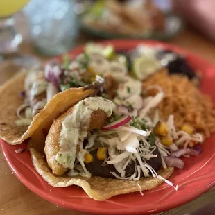 Avocado tempura tacos