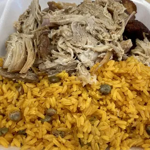 Pernil, Arroz con Gandules, Maduros