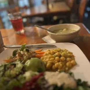 a plate of food on a table