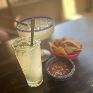 Margaritas and Mojitos.