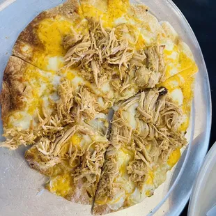 Shredded chicken cheese crisp