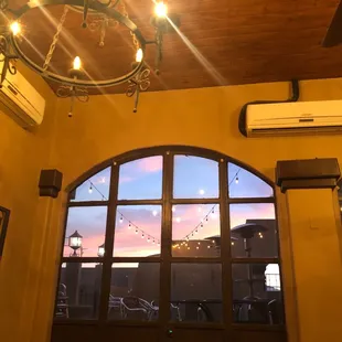 Sunset, amazing windows.