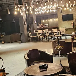 a living room with a lot of furniture